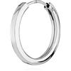 NKlaus Creolo singolo 333 oro bianco 8 carati 12 mm da uomo - Orecchino d'oro tondo 14399