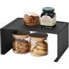 YAMAZAKI Home 3790-P - Scaffale da cucina impilabile, in acciaio, grande, in lega, colore: nero