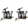 NUZAMAS 2 PCS NUZAMAS Macchinetta per Tatuaggi a Bobina Professionale 10 Involucri Macchina per Shader per Tatuaggi a Bobina 2300O r/m Pistole per Tatuaggi Set di Macchine per Tatuaggi per Tatuatori