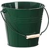Dehner Secchio deco Dehner, Ø 24 cm, altezza 22 cm, zinco / legno, verde scuro