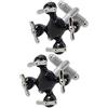 COLLAR AND CUFFS LONDON Gemelli Camicia Uomo Nero - Con Scatola - Drone - Ottone - Volare Aeromobili Senza Pilota - Colori Nero e Argento - Un Paio