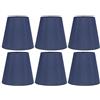 Alvinlite Set di 6 paralumi, paralumi a candelabro, paralumi Moderni per lampadari Piccoli, Clip su Lampadina, paralumi a Campana per Lampada da Tavolo, Lampada da Terra ostituzione(Blu)