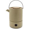 Bredemeijer - Set da tè Umea - Teiera con scaldacandele - 1,2 litri - Grigio argilla