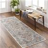 Livabliss Selma Tradizionale Vintage Runner Tappeto | Blu navy, Denim, Ruggine | 80x220cm | Patio e Spazio Esterno | Tessuto a Macchina Poliestere