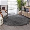 Livabliss Tappeto Shaggy Home Ampio Tappeto Salotto Moderno, Sala da Pranzo, Morbido Tappeti Shaggy per Camera da Letto, Motivo Astratto Berbero Peloso, leggera da Pulire, 160 cm Grigio Scuro