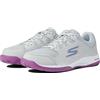 Skechers Viper Court-Scarpe da Pickleball Sportive per Interni ed Esterni, con Arco Plantare, Ginnastica Donna, Grigio/Viola, 35.5 EU