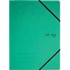 Leitz VON Leitz 30110055 - Confezione da 5 cartelle portadocumenti A4 con chiusura elastica, in cartone leggero, per progetti e documenti, per scuola, studio e casa, colore: verde