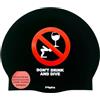 IMSPIRA Cuffia Piscina Silicone Dont Drink And Dive Unisex Adulto Ragazzi 6+ Cuffia Nuoto Morbida Interno Striato Allenamento Gara Aquagym Pallanuoto Triathlon Open Water Idea Regalo Famiglia