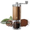 Capy Brew Macinacaffè Manuale Regolabile in Acciaio Inox con Macine in Ceramica - Silenzioso e Portatile per Espresso, Moka Italiana, French Press e Aeropress - Coffee Grinder con Effetto Legno - Capy Brew