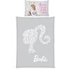 Herding Set di Biancheria da Letto, Barbie, Federa 65 x 100 cm con Chiusura a Cerniera e Motivo Reversibile, Copripiumino 160 x 210 cm con Chiusura a Cerniera, 100% Cotone/Renforcé