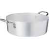Pentole Agnelli PCMX0640 Casseruola Bassa in Alluminio con 2 Maniglie, Inox, 40 cm
