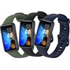 MIJOBS 3PCS Cinturini Compatibili con Huawei Band 8 / Huawei Band 9 Cinturino di Ricambio per Huawei Band 8 Bracciale Huawei Band 9 Sport Braccialetto Cinturino in Silicone Cinturino a Sgancio Rapido