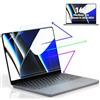 Protescreen 2 Pezzi Pellicola Protettiva Anti Luce Blu per MacBook Pro 16 (2021-2024,M1,M2,M3,M4), Protezione Schermo Laptop per Occhi Pellicola Protettiva Antigraffio per Mac Air 16.2