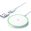 AMSKY Caricatore Wireless per iPhone Magnetico, 15W Rapida Ricarica Wireless per iPhone, Caricabatterie Wireless Charger Compatibile Con Magsafe, Stazione Ricarica Compatibile Con Apple e Airpod