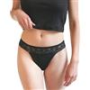 MYLILY® Biancheria intima per periodo | Tanga nero | Mutande menstruali | Cotone biologico | A prova di perdite | Sostenibile e lavabile | Mutande assorbenti donna ciclo (XS)
