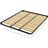 Bed Store SISTEMI RIPOSO Rete Matrimoniale 160X190 Cm Da Appoggio Senza Piedi A Doghe Strette Ortopedica con Doppio Longherone di Rinforzo per letto da Incasso