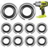 Hemobllo Supporti per avvitatore a percussione e O-ring: anelli di sicurezza per avvitatori a percussione - con parti di utensili ad anello o ad anello, 10 pezzi