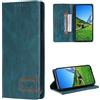 xinyunew Cover per LG V30 Pelle Premium Portafoglio Protezione Wallet Libro Flip Case Magnetica Supporto Custodia per LG V30 - Verde