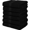 Utopia Towels - 6 Asciugamani di Cotone - (60 x 120 cm), Grigio - Asciugamani per Piscina, Spa e Palestra Asciugamani di Medie Dimensioni, Leggeri e Molto Assorbenti(Nero)