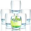 Kmi Chou Set di 6 bicchieri in plastica da 236,8 ml, lavabili in lavastoviglie, senza BPA, infrangibili, per succo, vino, acqua, bicchieri in acrilico (azzurro)