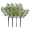 Aisamco 4 Confezioni Artificiale Tropicale Foglia di Palma Cespuglio Pianta Artificiale con 3 Foglie in plastica Verde Areca Pianta di Palma 68 cm Alto per vegetazione Tropicale Composizione