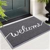Homaxy Welcome, zerbino per interni ed esterni, antiscivolo, lavabile, per esterni, porta di casa, ingresso, giardino (60 x 90 cm, grigio)