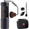 1Zpresso J-Ultra - Macinacaffè manuale in ferro, grigio conico, manico pieghevole, tazza con chiusura magnetica da 40 g, regolazione numerica fine, efficienza di macinazione più veloce, ideale per