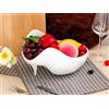 BreeRainz fruttiera in ceramica per il bancone della cucina, moderna porta frutta da tavolo decorativa a forma di scarpa porta frutta per la decorazione della casa snack di frutta caramelle (bianco)