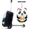 FLYTE, valigia pieghevole monopattino per bambini, rigida, con ruote, 2 in 1, 18 pollici (45,7 cm), capacità 25 litri, Penni il Panda