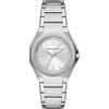 Armani Exchange Orologio per le donne, movimento a tre lancette, orologio in acciaio inossidabile con cassa da 34 mm, Argento (Silver)