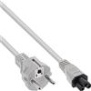 InLine 16656R cavo di alimentazione Grigio 0,5 m CEE7/7 Accoppiatore C5 - Cavi elettrici (0,5 m, Male connector/Female connector, CEE7/7, Accoppiatore C5, Grigio)