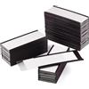 LLPT 50 Pezzi Etichette Magnetiche Etichette Magnetiche Scrivibili Con Pellicola Protettiva in Plastica Trasparente 40MM X 100MM per Scaffali Metallici Armadietti e Lavagne Bianche (MH4150)