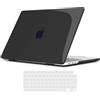 TECOOL Cover per MacBook Pro 16 Pollici M5 M4 M3 M2 M1 Pro Max 2021-2026, Custodia Rigida Protettiva Sottile in Plastica e Copritastiera UE, Cristallo Nero