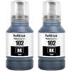 SHUOLEI 102 Inchiostro ET-2850 ET-4850 ET-3850 ET-2856 ET-4856 Compatibile con Epson 102 Flaconi di Inchiostro Multipack per Ecotank ET-4850 ET-2750 ET-2756 ET-4750 ET-2851 ET-15000 (2-Pack, Nero×2)