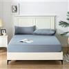 Good Nite Lenzuolo con angoli super king size, 25 cm, con tasca extra profonda, morbido e traspirante, con angoli elasticizzati (blu grigio, super king size)