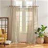 Elrene Cottagecore - Tenda per finestra con laccetti, misto lino, 132 x 241 cm (1 pannello)