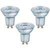 Osram Lampadine LED Spot PAR16, 4.3 W Equivalenti 50W, Attacco GU10, Luce Fredda 4000K, Confezione da 3 [Classe di efficienza energetica F]