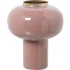 DRW Vaso da tavolo in metallo smaltato in rosa e oro 20x20x26 cm