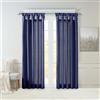 Madison Park Emilia - Tenda singola in finta seta con fodera per la privacy, con passanti intrecciati, per soggiorno, camera da letto e dormitorio, 241 x 127 cm, colore: blu navy