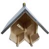Dehner Natura - Casetta per uccelli selvatici, ca. 24 x 16 x 16 cm, legno di pino/metallo, naturale, 15 ml (confezione da 1)