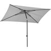 Schneider-Schirme Ombrellone Sevilla, grigio argento, 240 x 140 cm, rettangolare, 667-14, telaio in acciaio, rivestimento in poliestere, peso 4,6 kg