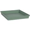 EDA - Sottovaso Quadrato Toscana 26,7 cm - per Vaso di Fiori Quadrato Toscana 32 cm - 26,7 x 26,7 x 3,8 cm - Verde Alloro