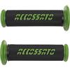 ACCOSSATO Coppia di Manopole Racing In Gomma Termoplastica, Nere Con Scritta Accossato Colorata per Kawasaki Ninja ZX6R dal 2005 al 2006, CC 636