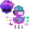 Polly Pocket Monster High - Set Mostramiche, playset scuola superiore con 3 micro bambole Monster High e 10 accessori da paura inclusi, giocattolo per bambini, 4+ anni, HVV58