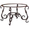 Biscottini Base per tavolo in ferro battuto L81xPR81xH47 cm - Base per tavolo in ferro da esterno e interno - Base tavolo in ferro Anticato - Base tavolo piano in Vetro