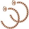 BONNYBIRD® Orecchini Cerchio Donna Oro Rosa Acciaio Chirurgico Inossidabile Inox Anallergici Senza Nichel Free Gioielli Impermeabile Placcati Placcato