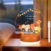 Thlevel Lampada da Notte Personalizzata Luci per Bambini da Interno Regolabile Luminosa LED Base Plexiglass Decorazione Luce da Letto Soggiorno Regali per le Feste