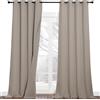 PONY DANCE Soundproof Curtains for Bedroom - Set di 2 tende oscuranti a tre strati con occhielli, isolanti e freddi, 240 x 132 cm, colore: sabbia