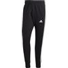 adidas Essentials French Terry Tapered Cuff 3-Stripes Joggers Pantaloni sportivi, Black/White, XS Uomo