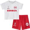 FIFA Unisex Kinder Official World Cup 2022 Tee & Short Set, Toddlers, Serbia, Alternate Colours, Age 2, White, Small